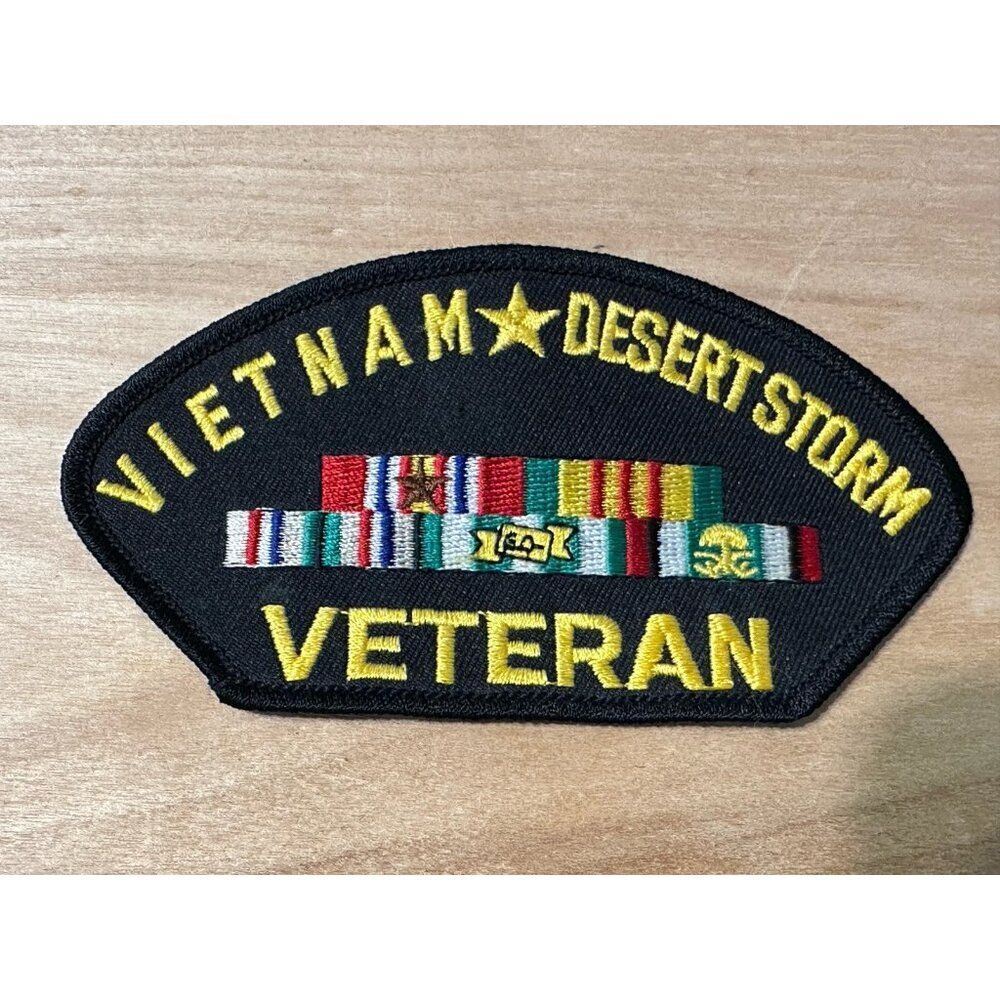 Vietnam Desert Storm Veteran Vet Embroidered Patch Hat Jacket Emblem